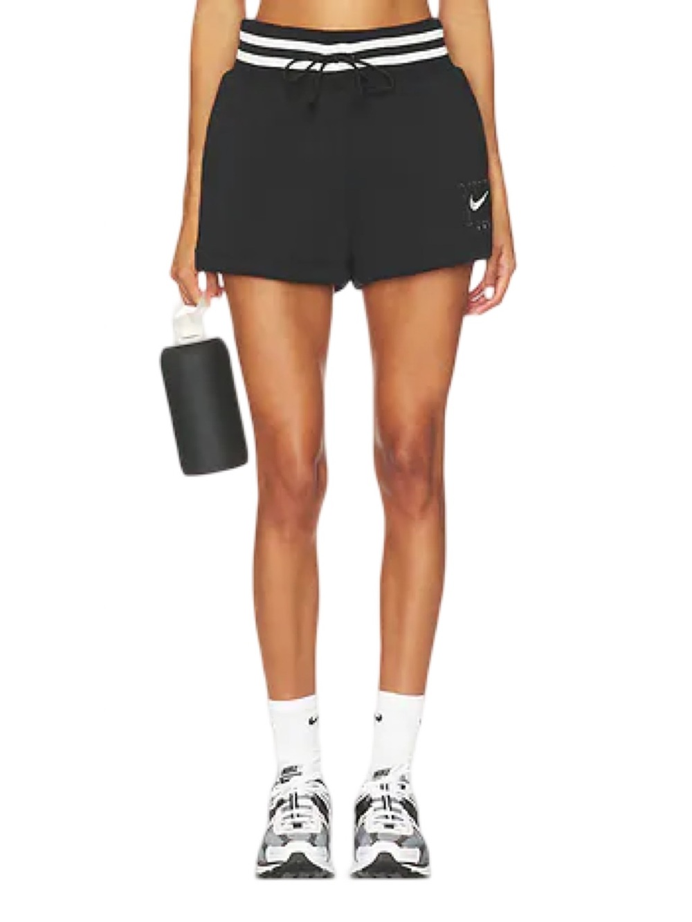 Women’s Nike Black Sportswear Phoenix Fleece Graphic Shorts Size Medium
